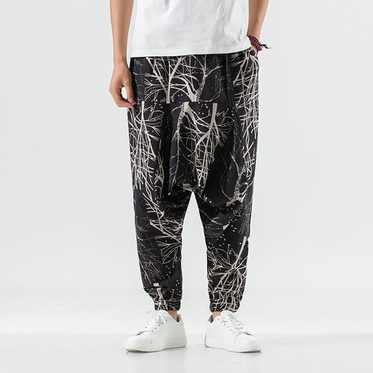 Pantalones de Lino Estilo Chino Verano Hombre Sueltos - Image 7