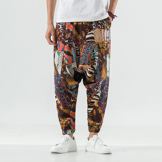 Pantalones de Lino Estilo Chino Verano Hombre Sueltos - Image 11