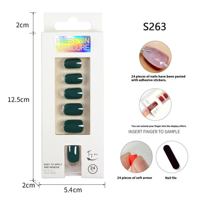 Uñas Postizas Adhesivas Removibles - Set de 24 Piezas - Image 50
