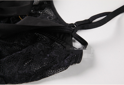 Enterizo de Encaje Transparente con Moño - Seducción y Elegancia - Image 20