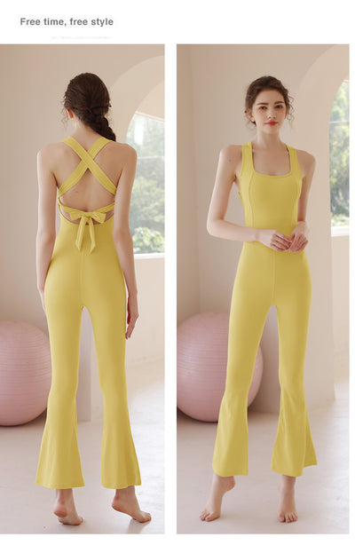 Jumpsuit Yoga con Espalda Abierta y Sostén Integrado - Image 13