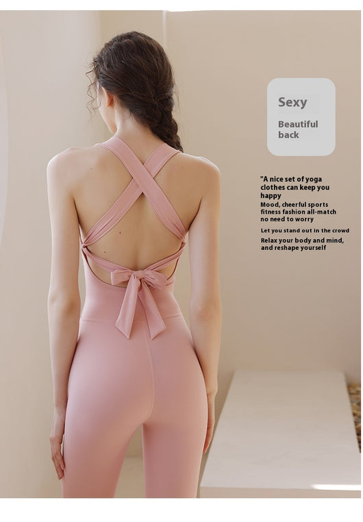 Jumpsuit Yoga con Espalda Abierta y Sostén Integrado - Image 18