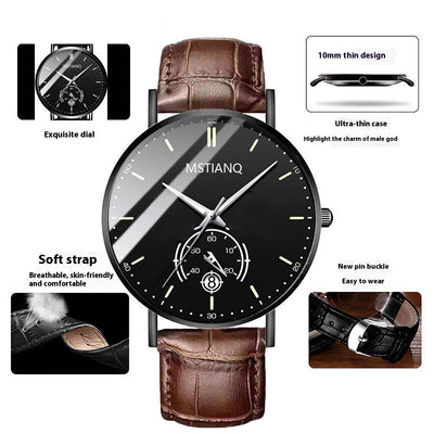Cinturón Tecnológico de Acero Refinado con Calendario - Diseño Coreano Elegante Negro - Image 38