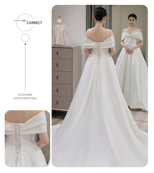 Vestido de Novia Satinado Elegante y Minimalista - Image 18
