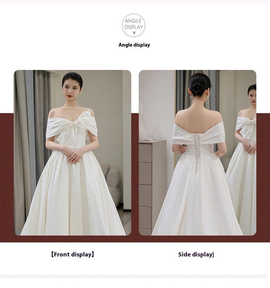 Vestido de Novia Satinado Elegante y Minimalista - Image 19