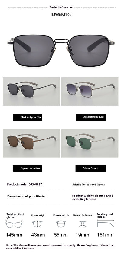Gafas de Titanio Puro con Diseño Cuadrado Doble Varilla para Miopía Hombre - Image 16
