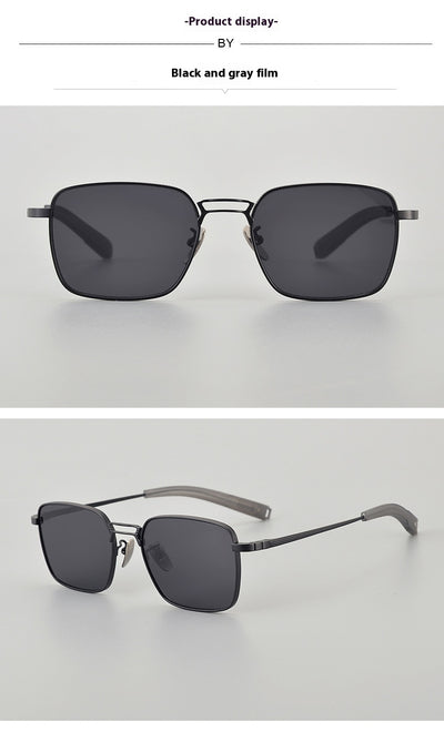 Gafas de Titanio Puro con Diseño Cuadrado Doble Varilla para Miopía Hombre - Image 20