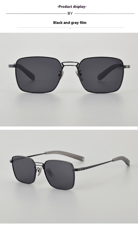 Gafas de Titanio Puro con Diseño Cuadrado Doble Varilla para Miopía Hombre - Image 20