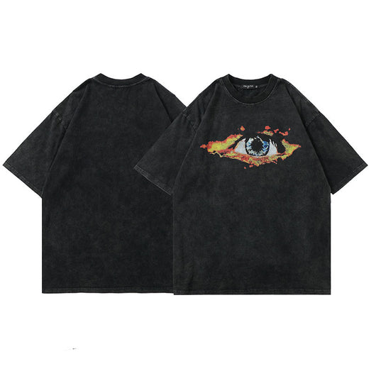 Camiseta Retro Americana de Cuello Redondo para Hombre - Image 9