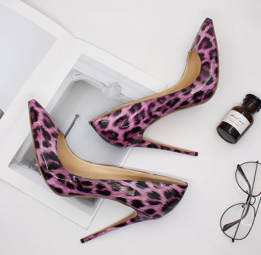 Zapatos de Tacón Alto Punta Afilada con Textura Animal para Mujer - Image 19