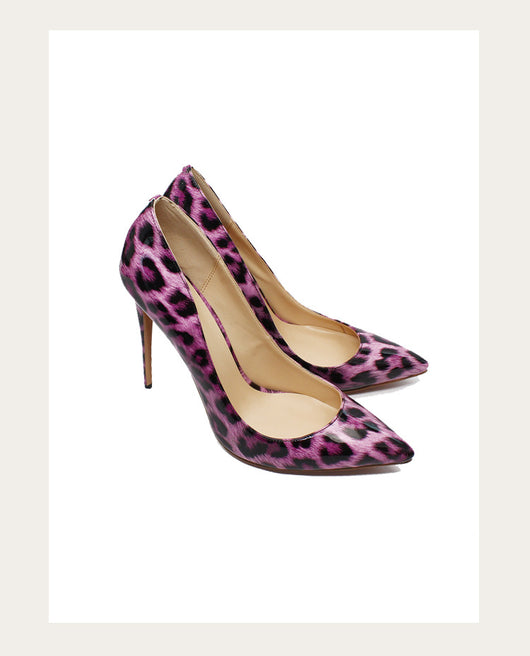 Zapatos de Tacón Alto Punta Afilada con Textura Animal para Mujer - Image 20