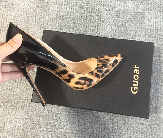 Zapatos de Tacón Alto Punta Afilada con Textura Animal para Mujer - Image 22