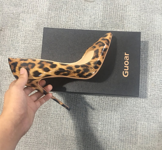 Zapatos de Tacón Alto Punta Afilada con Textura Animal para Mujer - Image 25