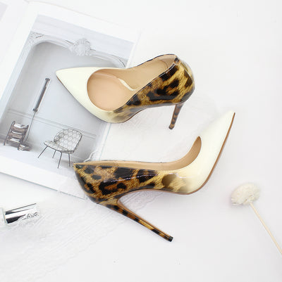 Zapatos de Tacón Alto Punta Afilada con Textura Animal para Mujer - Image 26