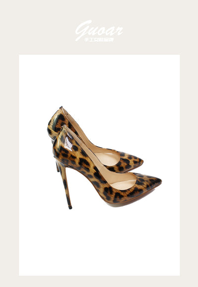 Zapatos de Tacón Alto Punta Afilada con Textura Animal para Mujer - Image 29