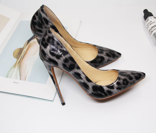 Zapatos de Tacón Alto Punta Afilada con Textura Animal para Mujer - Image 41