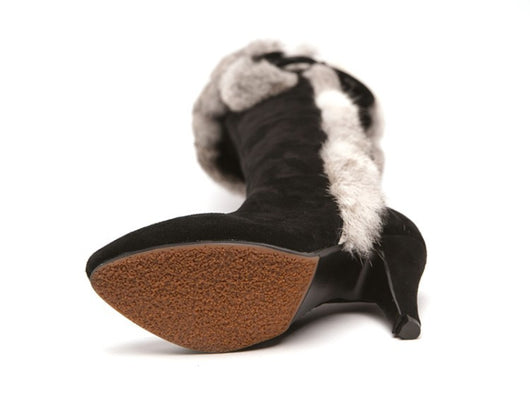 Botas Sobre la Rodilla con Pelaje de Liebre y Forro Polar para Mujer - Image 8