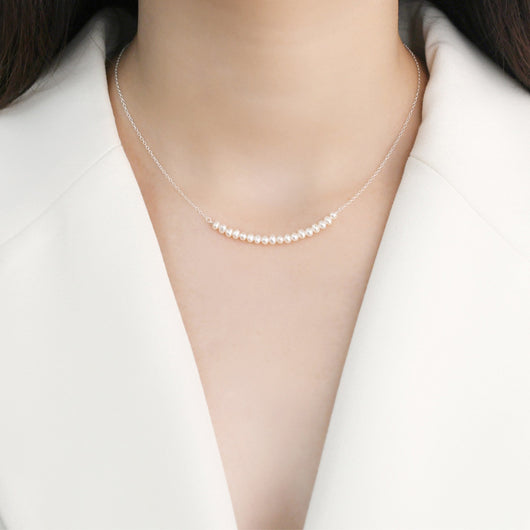 Collar de Perlas de Agua Dulce - Cadena Escote Delicado - Image 7