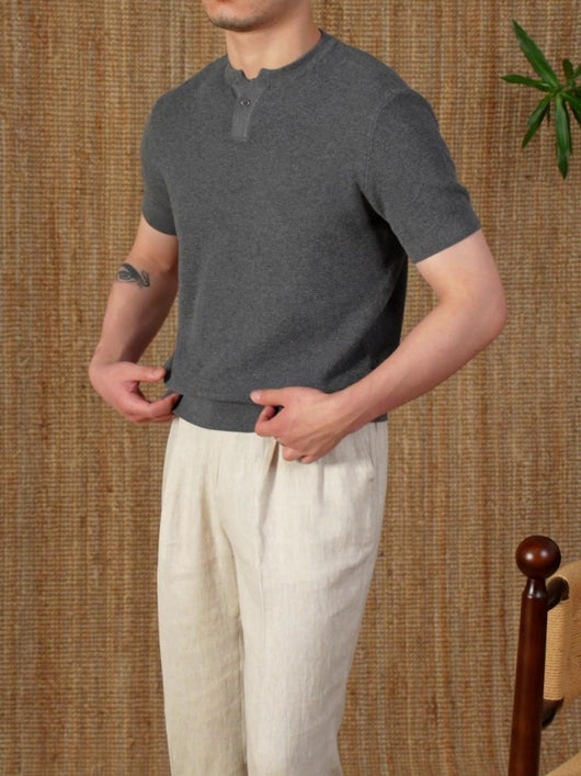 Camiseta Básica de Algodón para Hombre - Manga Corta Casual - Image 21