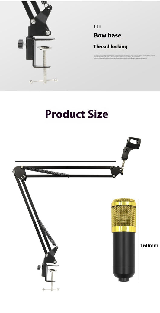 Micrófono Condensador BM800 con Soporte Articulado para Grabación en Móvil - Image 16