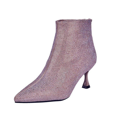 Botas Stiletto con Punta Afilada y Cristales Brillantes - Image 6