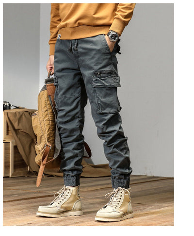 Pantalones Rectos Americanos con Múltiples Bolsillos y Detalles de Encaje - Image 20