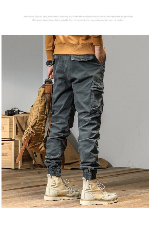 Pantalones Rectos Americanos con Múltiples Bolsillos y Detalles de Encaje - Image 22