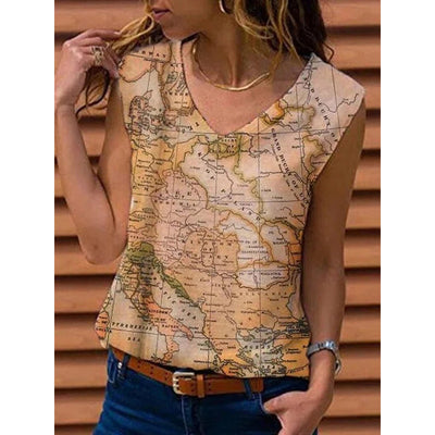 Camiseta Mujer Estampado Mapa Viajera - Image 15