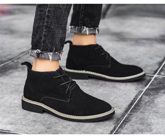 Botas Martin de Cuero Elevadoras para Hombre - Caña Media con Gamuza - Image 8