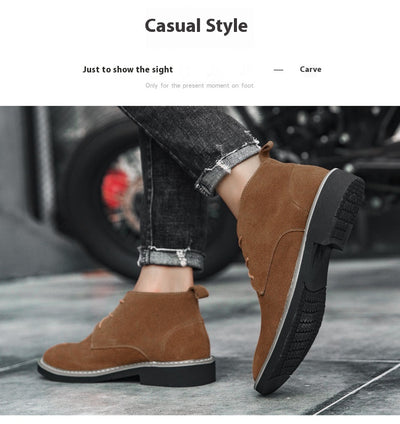 Botas Martin de Cuero Elevadoras para Hombre - Caña Media con Gamuza - Image 16