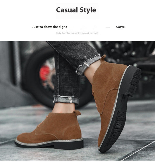 Botas Martin de Cuero Elevadoras para Hombre - Caña Media con Gamuza - Image 16