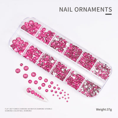 Uñas Decorativas Cuadradas con Cristales Brillantes - Image 34
