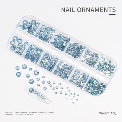 Uñas Decorativas Cuadradas con Cristales Brillantes - Image 35
