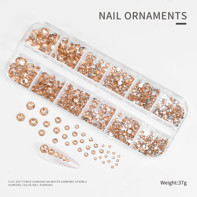 Uñas Decorativas Cuadradas con Cristales Brillantes - Image 38