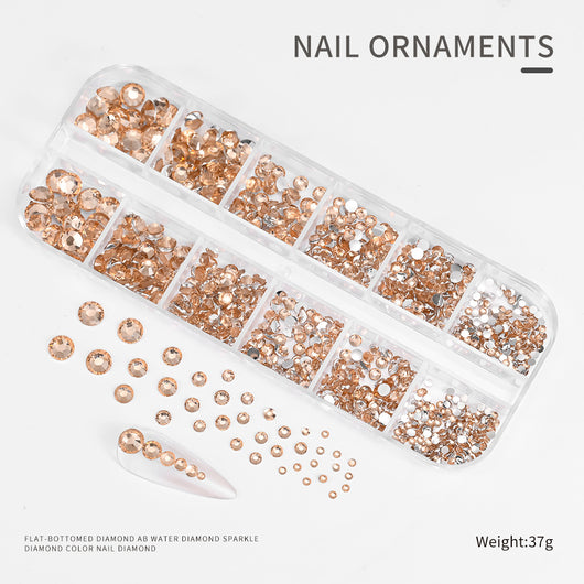Uñas Decorativas Cuadradas con Cristales Brillantes - Image 38