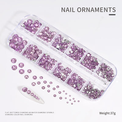 Uñas Decorativas Cuadradas con Cristales Brillantes - Image 39