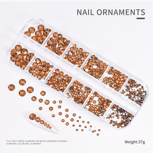 Uñas Decorativas Cuadradas con Cristales Brillantes - Image 41