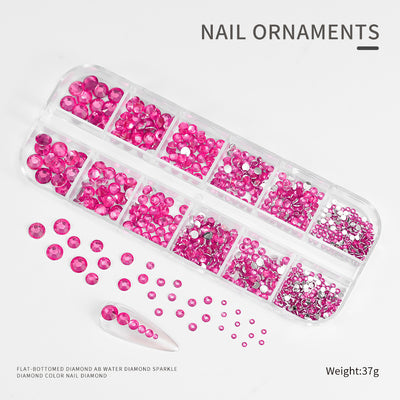 Uñas Decorativas Cuadradas con Cristales Brillantes - Image 44