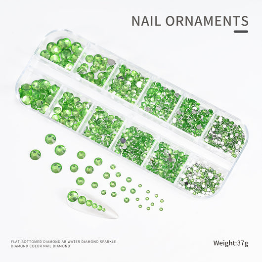 Uñas Decorativas Cuadradas con Cristales Brillantes - Image 45