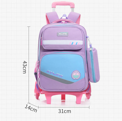 Mochila Escolar con Ruedas y Carrito Portátil Desmontable - Image 28