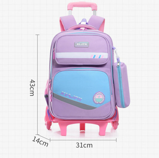 Mochila Escolar con Ruedas y Carrito Portátil Desmontable - Image 28