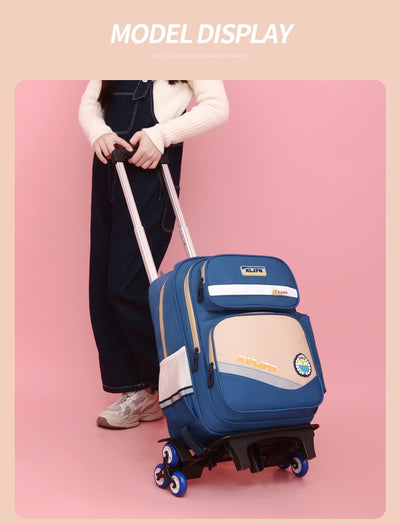 Mochila Escolar con Ruedas y Carrito Portátil Desmontable - Image 32