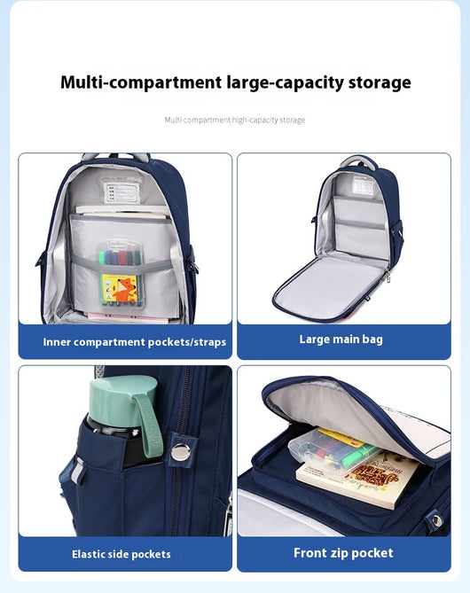 Mochila Escolar Ergonómica Aligerada con Protección Espinal - Image 38
