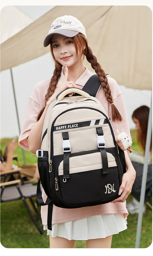 Mochila Escolar Preppy Minimalista Resistente a Manchas - Image 25