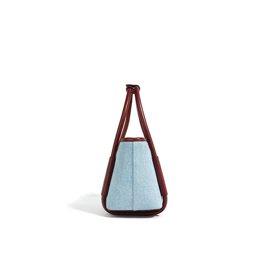 Bolsa Bandolera de Cuero y Denim - Diseño Artesanal de Dos Texturas - Image 23