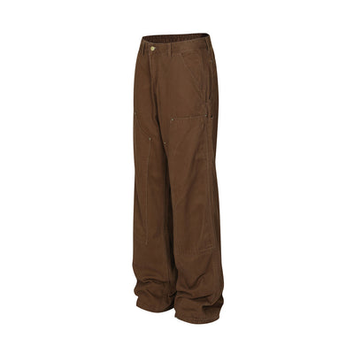 Pantalones Vaqueros Punk Wash Logging para Hombre - Corte Recto Ancho Outdoor - Image 20