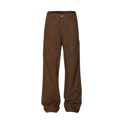 Pantalones Vaqueros Punk Wash Logging para Hombre - Corte Recto Ancho Outdoor - Image 24