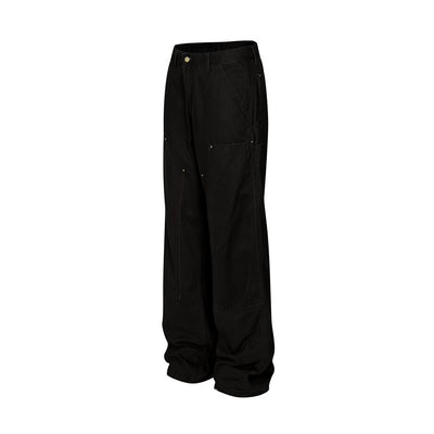 Pantalones Vaqueros Punk Wash Logging para Hombre - Corte Recto Ancho Outdoor - Image 27