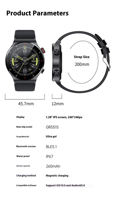 Reloj Inteligente con Banda de Silicona para Hombre - Estilo Casual - Image 7