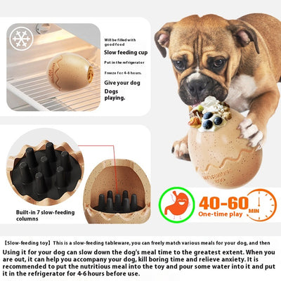 Juguete Comedero Lento Resistente para Perros - Forma de Huevo de Dinosaurio - Image 10
